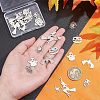 24Pcs 6 Style 201 and 304 Stainless Steel Pendants STAS-UN0034-07-2