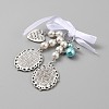 Wedding Bouquet Alloy & Glass Photo Charms DIY-WH20004-07B-AS-2