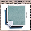 8 Sheets 4 Colors Linen Book Covers DIY-CP0010-67B-2