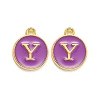 Golden Plated Alloy Enamel Charms LS-ENAM-Q437-12Y-1