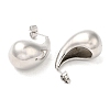 Rack Plating Brass Twist Teardrop Stud Earrings for Women X-EJEW-K247-02P-2