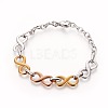 304 Stainless Steel Link Bracelets & Stud Earrings & Pendant Necklaces Sets SJEW-E335-05-6