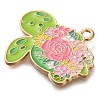 Animal Flower Alloy Enamel Pendants ENAM-Q508-01B-2