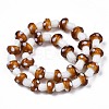 Mushroom Handmade Lampwork Beads Strands X-LAMP-R116-24-2
