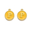 Golden Plated Alloy Enamel Charms ENAM-Q437-13P-1