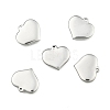 Tarnish Resistant 304 Stainless Steel Mirror Polished Finish Stamping Blank Tag Heart Pendants X-STAS-R063-02-2