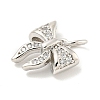 Rack Plating Brass Micro Pave Clear Cubic Zirconia Pendants KK-B093-01H-P-2