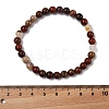 Natural Red Jasper Bead Stretch Bracelets BJEW-K212-A-012-3