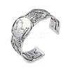 Constellation Alloy Open Cuff Bangles for Women Men LS-BJEW-C064-01AS-10-1
