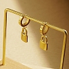 Lock Stainless Steel Hoop Earrings for Women XF0860-1-1