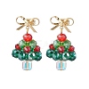 Handmade Glass Beads Dangle Stud Earrings EJEW-TA00596-2