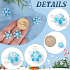 20Pcs Glass Seed Beaded Snowflake Pendants FIND-SC0020-41-3