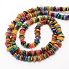 Dyed Disc Natural Freshwater Shell Beads Strands SHEL-E355-15-3