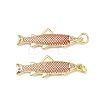 Brass Enamel Pendants KK-CBA9234-13G-03-1