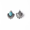 Synthetic Turquoise Pendants PALLOY-N157-033-2