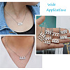 Kissitty 9Pcs 9 Style Angel Number Necklace NJEW-KS0001-04-12