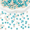 ARRICRAFT 240pcs 4 Styles Synthetic Turquoise Beads TURQ-AR0001-42-1