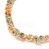 Brass Curb Chain Bracelets BJEW-JB05507-4