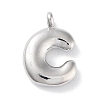 Rack Plating Brass Balloon Letter Pendants X-KK-C050-01P-C-1