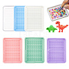 6Pcs 6 Colors ABS Plastic DIY Melty Beads Fuse Beads Tray DIY-DC0004-16-1
