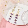 Moon & Sun & Star Brass Asymmetrical Earrings EJEW-JE05461-01-1