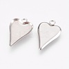 Tarnish Resistant 201 Stainless Steel Pendant Cabochon Settings STAS-F167-25P-2