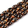Natural Tibetan Agate 3-Eye Beads Strands G-T138-195C-4