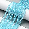 Transparent Electroplate Glass Beads Strands GLAA-F029-2mm-C20-4