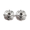 4-Petal Tibetan Style Alloy Flower Bead Caps TIBE-S222-P-NR-1