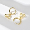 Brass Cherry Hoop Earrings EJEW-M077-19G-02-2