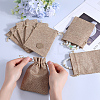 Polyester Imitation Burlap Packing Pouches Drawstring Bags ABAG-BBC0001-02B-01-3