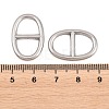 304 Stainless Steel Oval Links Connector Charms STAS-F366-02B-P-3