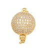 Brass Micro Pave Clear Cubic Zirconia Box Clasps CU-CBA8324-01G-1