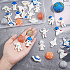   30Pcs 15 Styles Space Theme Opaque Resin Cabochons RESI-PH0001-72-3