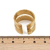 304 Stainless Steel Cuff Open Rings for Women RJEW-H255-01G-06-5