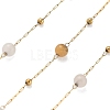 Natural Sunstone & 304 Stainless Steel Beads Link Chains CHS-K021-08A-04-1