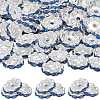 120Pcs Brass Rhinestone Spacer Beads RB-SZ0001-07A-1