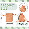 20Pcs Rectangle Polyester Imitation Burlap Packing Pouches Drawstring Bags ABAG-TA0001-96B-4