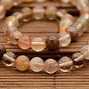 Natural Rutilated Quartz Round Bead Strands G-N0078-6mm-12-1