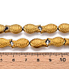 Electroplate Glass Beads Strands X1-EGLA-T025-03G-4