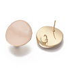 Light Gold Plated Iron Stud Earring Findings X-IFIN-T014-01M-NR-2