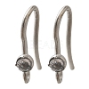 304 Stainless Steel Rhinestone Earring Hooks STAS-D310-01P-04-1