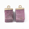 Natural Strawberry Quartz Pendants G-Q998-035H-2