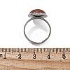 Half Round Synthetic Goldstone Finger Rings RJEW-M062-01P-06-3