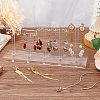 Detachable Acrylic 5 T-Bar Earrings Display Risers EDIS-FG0001-54-5