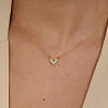 Golden Stainless Steel Heart Pendant Necklace for Women WZ0134-2-3