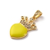 Brass Cubic Zirconia Pendants LS-ZIRC-H122-01G-05-2