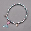 Plastic Imitation Pearl Stretch Bracelets and Necklace Jewelry Sets X-SJEW-JS01053-01-2