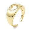 Heart Real 18K Gold Plated Wide Band for Women Gift ZIRC-C021-13G-3