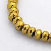 Electroplate Non-magnetic Synthetic Hematite Beads Strands G-J208F-04-1